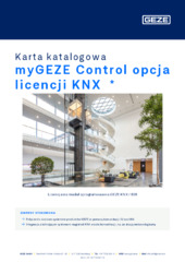myGEZE Control opcja licencji KNX  * Karta katalogowa PL