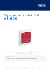 AS 500 Sigurnosno-tehnički list HR