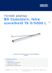 BG Csúszósín, falra szerelhető TS 3/5000 L  * Termék adatlap HU