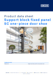 Support block fixed panel SC one-piece door shoe Product data sheet EN