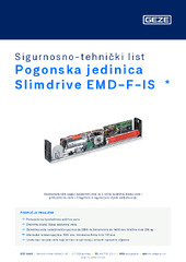 Pogonska jedinica Slimdrive EMD-F-IS  * Sigurnosno-tehnički list HR