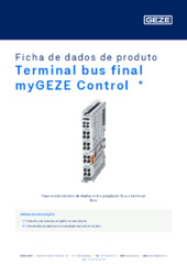 Terminal bus final myGEZE Control  * Ficha de dados de produto PT