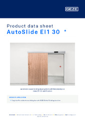 AutoSlide EI1 30  * Product data sheet EN