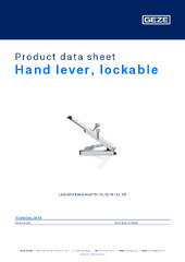 Hand lever, lockable Product data sheet EN