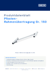 Pfosten-Rahmenübertragung Gr. 150 Produktdatenblatt DE