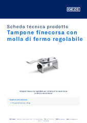 Tampone finecorsa con molla di fermo regolabile Scheda tecnica prodotto IT