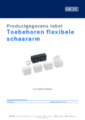Zubehör flexible Gestänge Productgegevens tabel NL