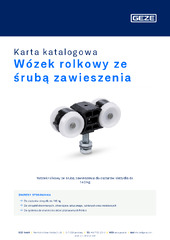 Wózek rolkowy ze śrubą zawieszenia Karta katalogowa PL