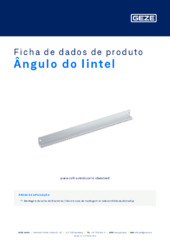 Ângulo do lintel Ficha de dados de produto PT
