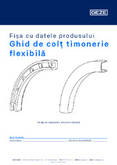 Ghid de colț timonerie flexibilă Fișa cu datele produsului RO