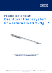 Drehtürantriebssystem Powerturn IS/TS 2-flg.  * Produktdatenblatt DE