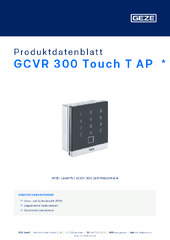 GCVR 300 Touch T AP  * Produktdatenblatt DE