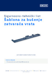 Šablona za bušenje zatvarača vrata Sigurnosno-tehnički list HR
