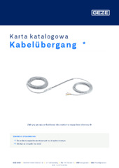 Kabelübergang  * Karta katalogowa PL