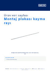 Montaj plakası kayma rayı Ürün veri sayfası TR