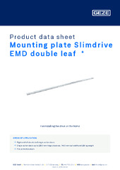 Mounting plate Slimdrive EMD 2-leaf  * Product data sheet EN