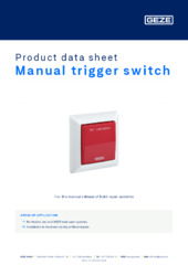 Manual trigger switch Product data sheet EN