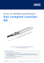 Set complet Levolan 60 Fișa cu datele produsului RO