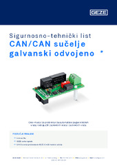 CAN/CAN sučelje galvanski odvojeno  * Sigurnosno-tehnički list HR