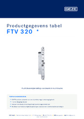 FTV 320  * Productgegevens tabel NL