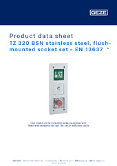 TZ 320 BSN stainless steel, flush-mounted socket set - EN 13637  * Product data sheet EN