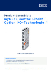 myGEZE Control Lizenz-Option I/O-Technologie  * Produktdatenblatt DE