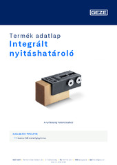 Integrált nyitáshatároló Termék adatlap HU