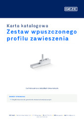 Zestaw wpuszczonego profilu zawieszenia Karta katalogowa PL