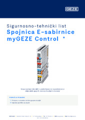 Spojnica E-sabirnice myGEZE Control  * Sigurnosno-tehnički list HR