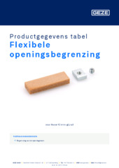 Flexibele openingsbegrenzing Productgegevens tabel NL