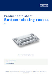 Bottom-closing recess  * Product data sheet EN