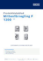 Mittenförregling F 1200  * Produktdatablad SV