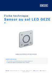 Sensor au sol LED GEZE  * Fiche technique FR