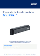 GC 365  * Ficha de dados de produto PT