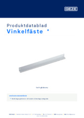 Vinkelfäste  * Produktdatablad SV