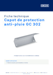 Capot de protection anti-pluie GC 302 Fiche technique FR