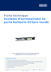 Système d'automatisme de porte battante ECturn Inside Fiche technique FR