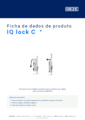 IQ lock C  * Ficha de dados de produto PT