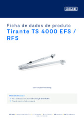 Tirante TS 4000 EFS / RFS Ficha de dados de produto PT