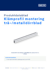 Klämprofil montering trä-/metalldörrblad Produktdatablad SV