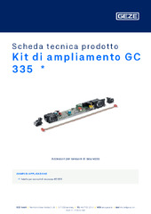 Kit di ampliamento GC 335  * Scheda tecnica prodotto IT