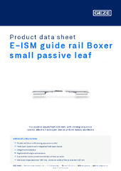E-ISM guide rail Boxer small passive leaf Product data sheet EN