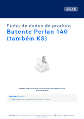 Batente Perlan 140 (também KS) Ficha de dados de produto PT