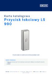 Przycisk łokciowy LS 990 Karta katalogowa PL