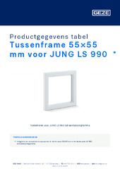 Tussenframe 55×55 mm voor JUNG LS 990 Productgegevens tabel NL