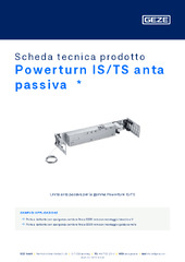 Powerturn IS/TS anta passiva  * Scheda tecnica prodotto IT