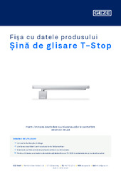 Șină de glisare T-Stop Fișa cu datele produsului RO