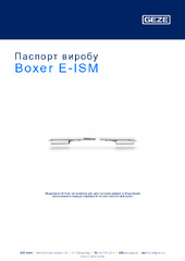 Boxer E-ISM Паспорт виробу UK