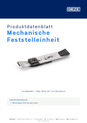 Mechanische Feststelleinheit Produktdatenblatt DE