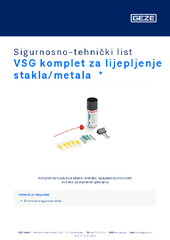 VSG komplet za lijepljenje stakla/metala  * Sigurnosno-tehnički list HR
